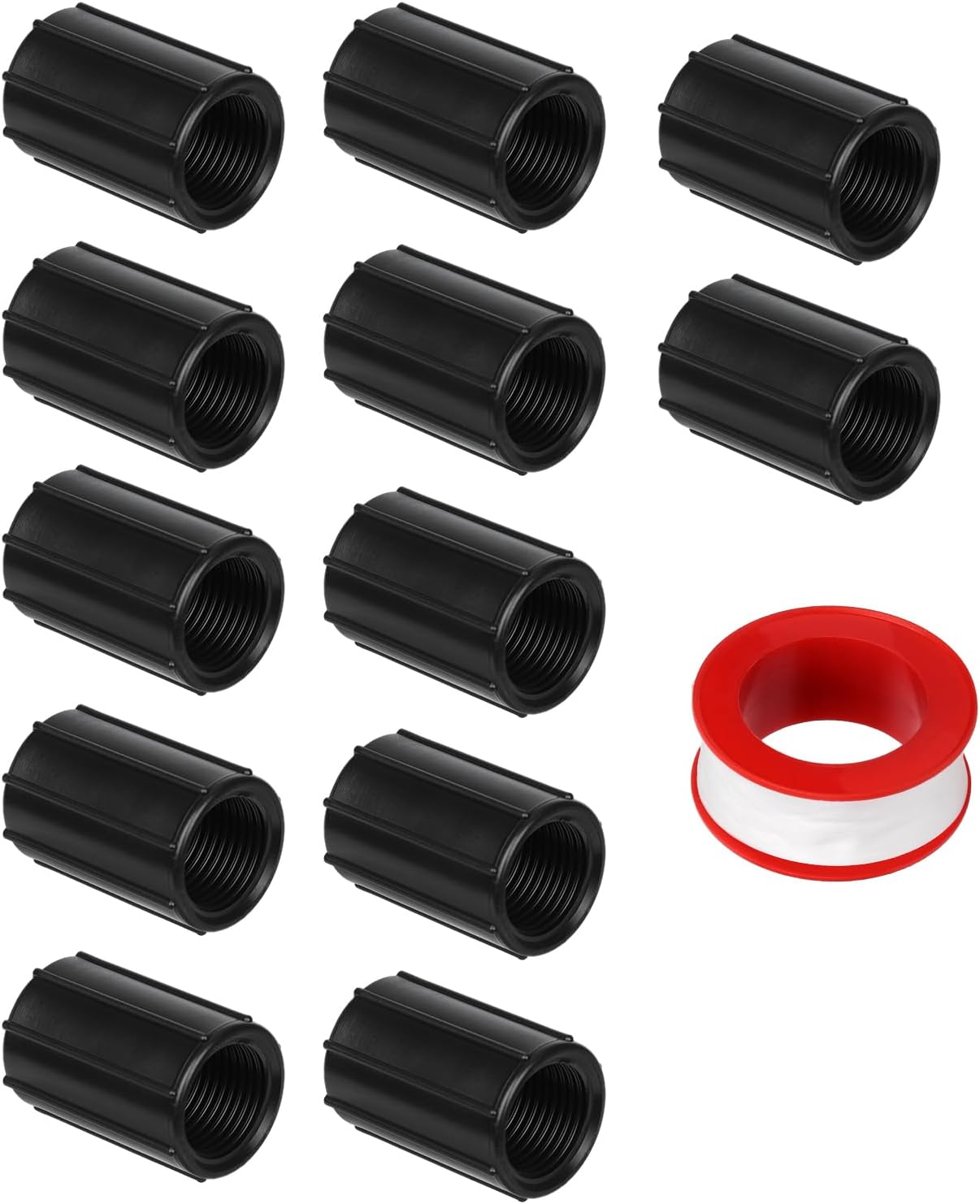 12 Conectores Roscados Hembra 1/2" PVC Riego Goteo