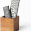 Soporte control remoto madera acacia vintage para 2-3 controles