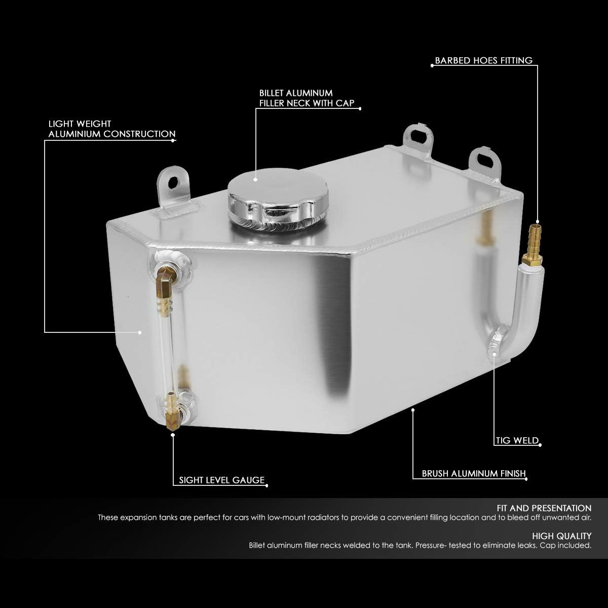 Tanque expansión refrigerante aluminio comp Corvette 84-96