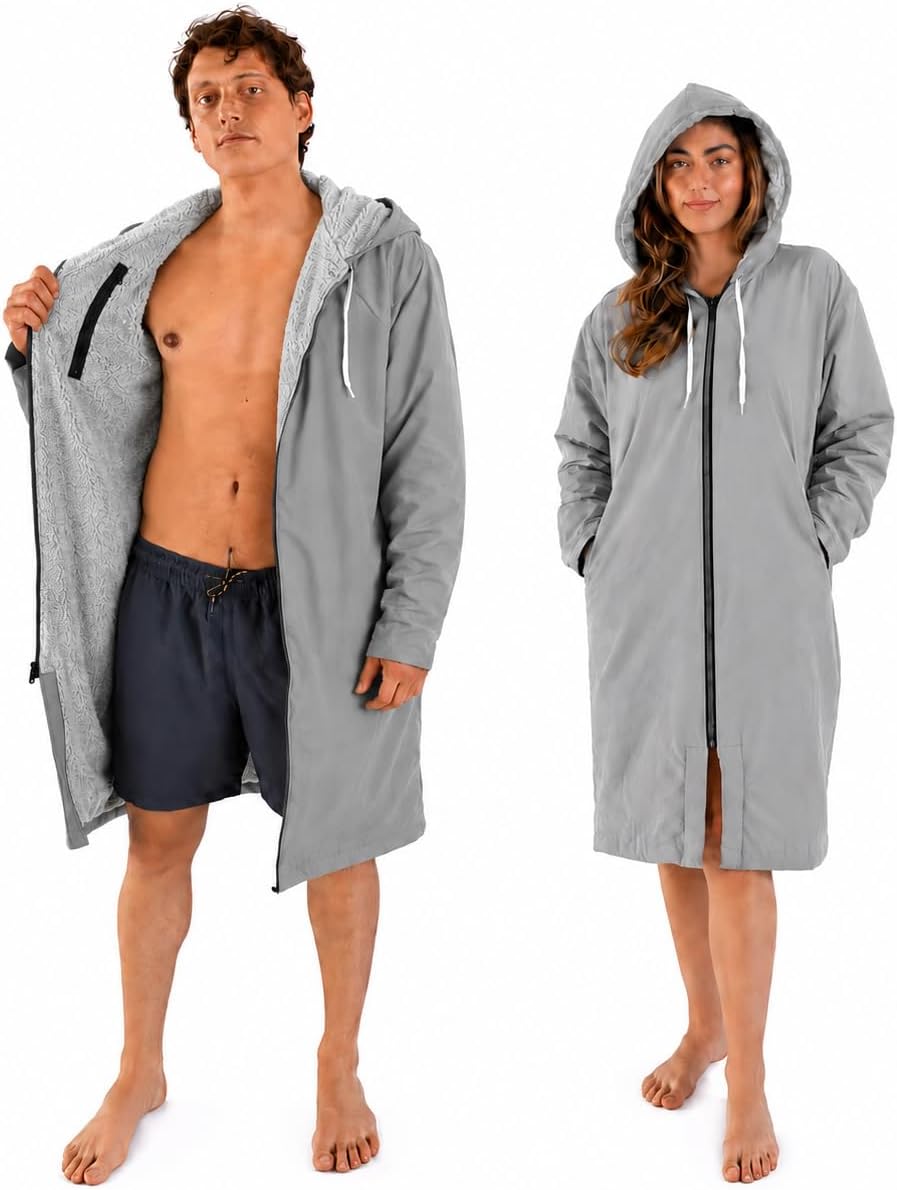Parka natación impermeable forro polar piscina aire libre
