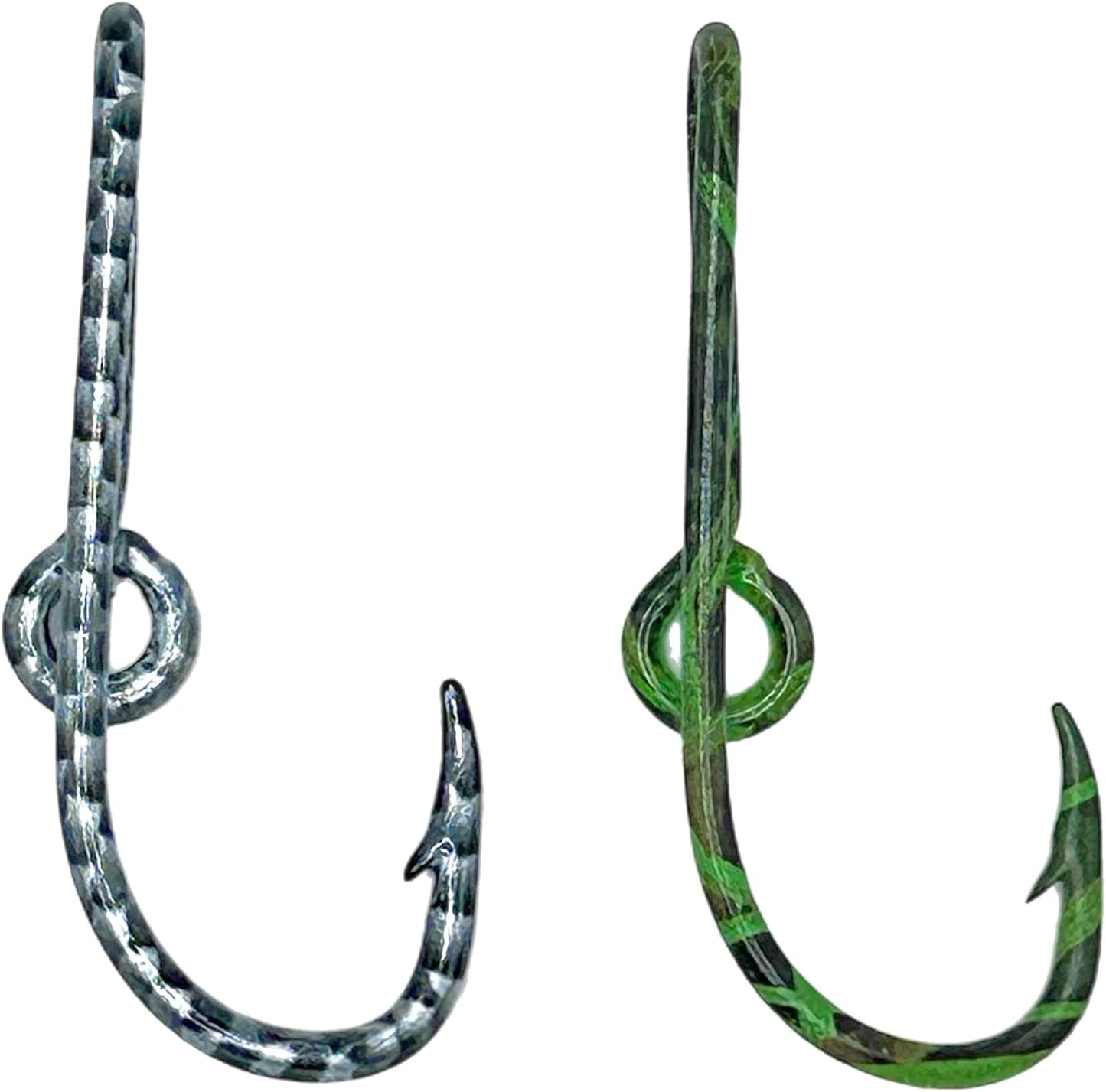 Gancho sombrero fibra carbono camuflaje verde set 2