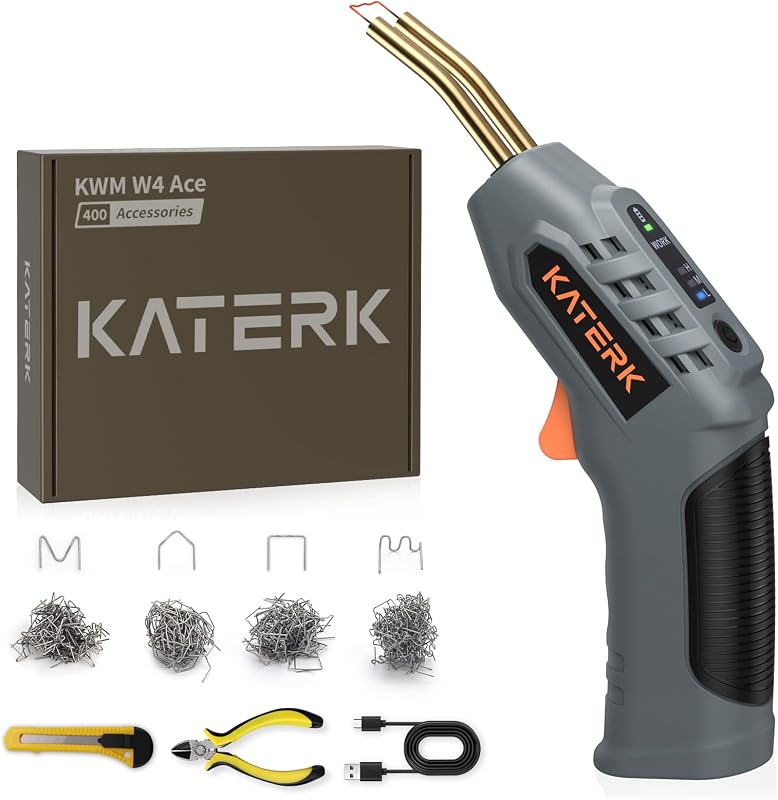 Soldador plástico inalámbrico 3 ajustes temp USB 400 grapas