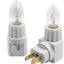Luz nocturna enchufable giratoria 360° con interruptor blanco
