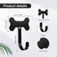 8 Ganchos Acero Inox Forma Hueso Perro para Colgar Negro
