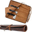 Bolsa cuero cuchillos chef profesional duradera portátil