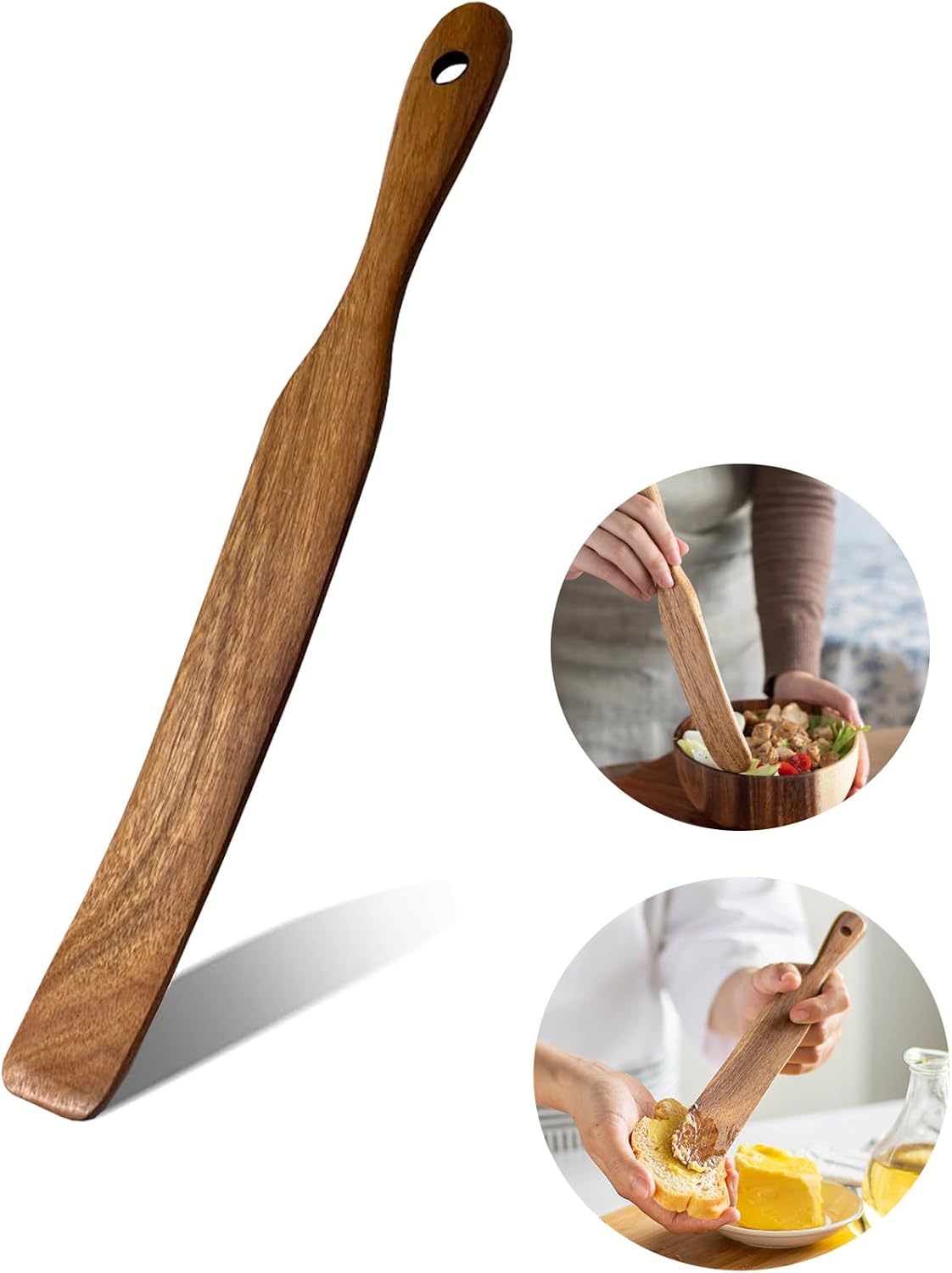 Espátula madera antiarañazos para hornear y amasar 11"