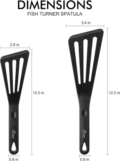 Set espátulas silicona ranuras resistentes 600℉ negro