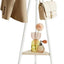 Perchero industrial 2 estantes beige y blanco