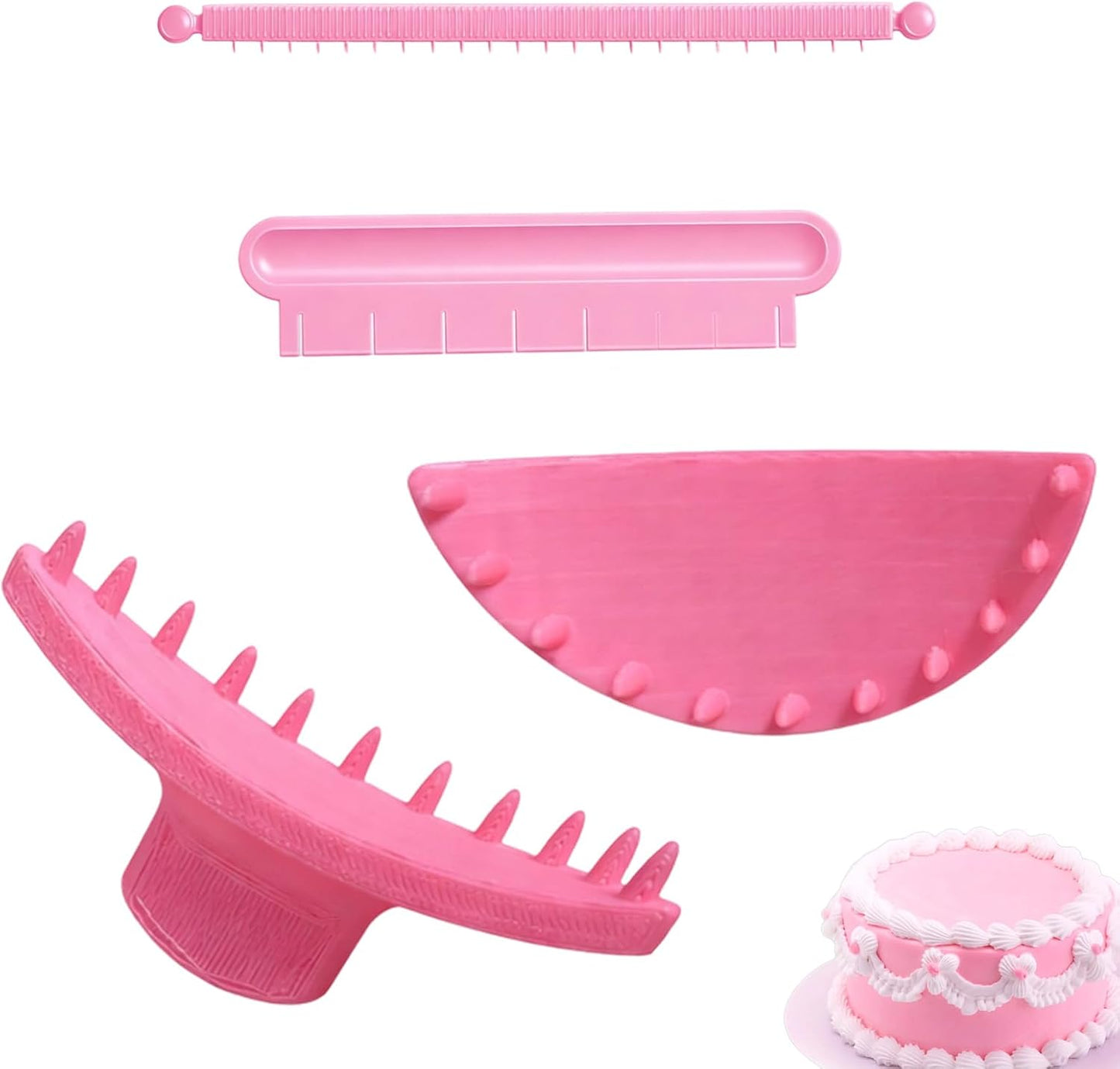 Juego 3 Pzas Herramienta Decorar Pastel Profesional