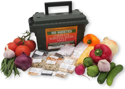 Kit semillas supervivencia 30 calibre ammo vault germinacion 85%