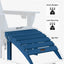 Reposapiés plegable plástico exterior interior azul marino