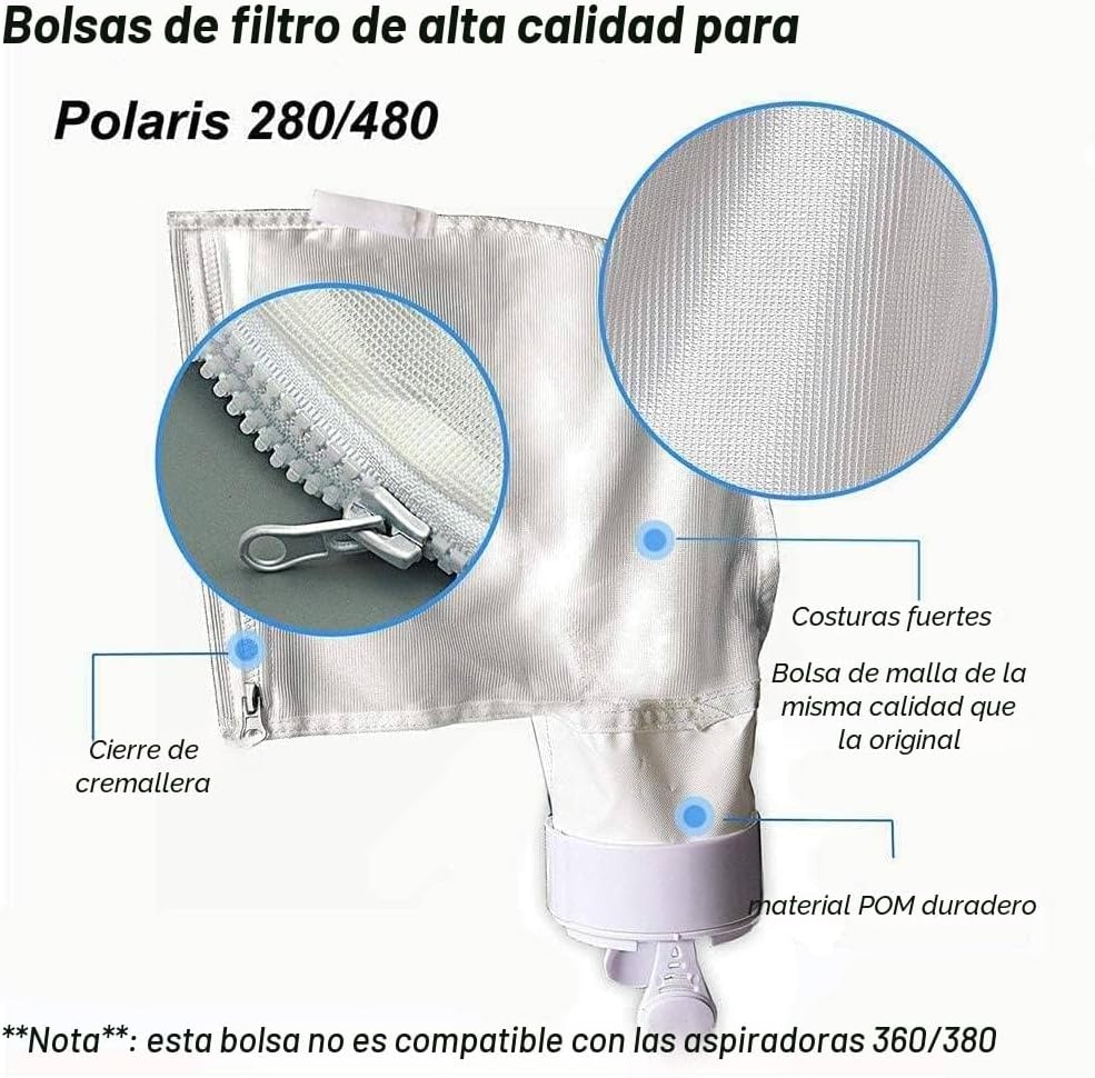 Bolsa malla nailon para limpiar piscinas comp Polaris K13