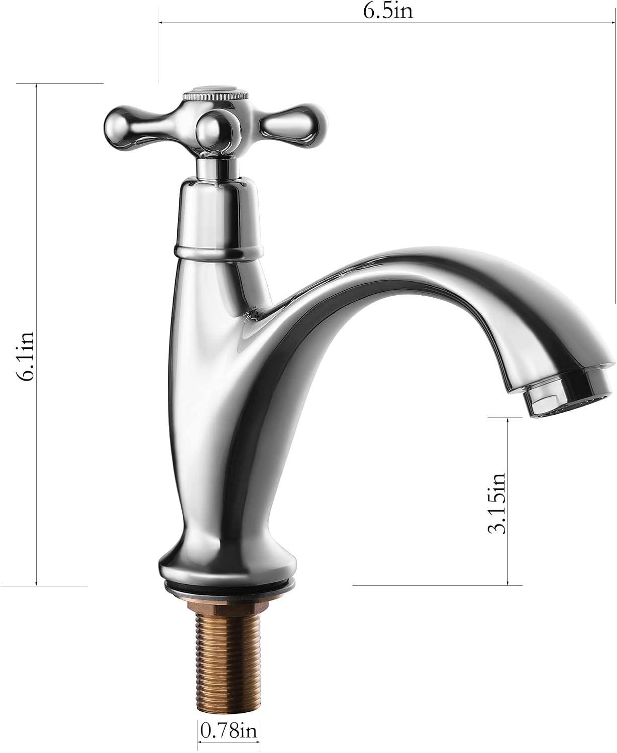 Grifo baño una manija montaje cubierta cromo