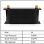 Enfriador aceite placas apiladas universal motor 19 filas