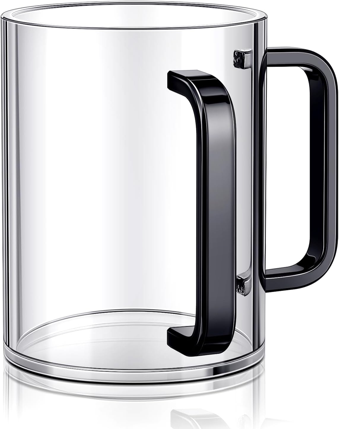 Taza lavado manos acrílico transparente asas dobles 5pulg