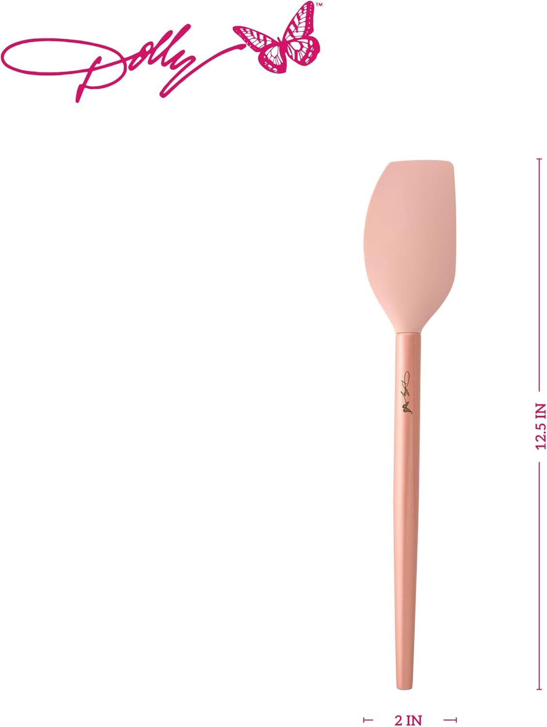 Espátula silicona antiadherente mango acero inox 12.5pulg