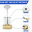 Kit válvula llave gas 1/2" chimenea cromado