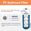 Cartuchos filtro agua 20x2.5pulg 5micrones 4pzas blanco