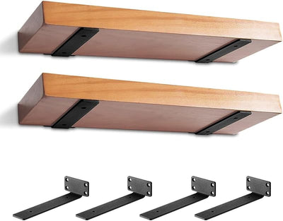 Soporte estante flotante 6pulg metal negro set 4