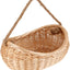 Cesta mimbre con mango yute para jardín picnic 17x12x5pulg