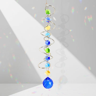 Atrapasoles cristal bola prisma azul para ventanas hogar jardín