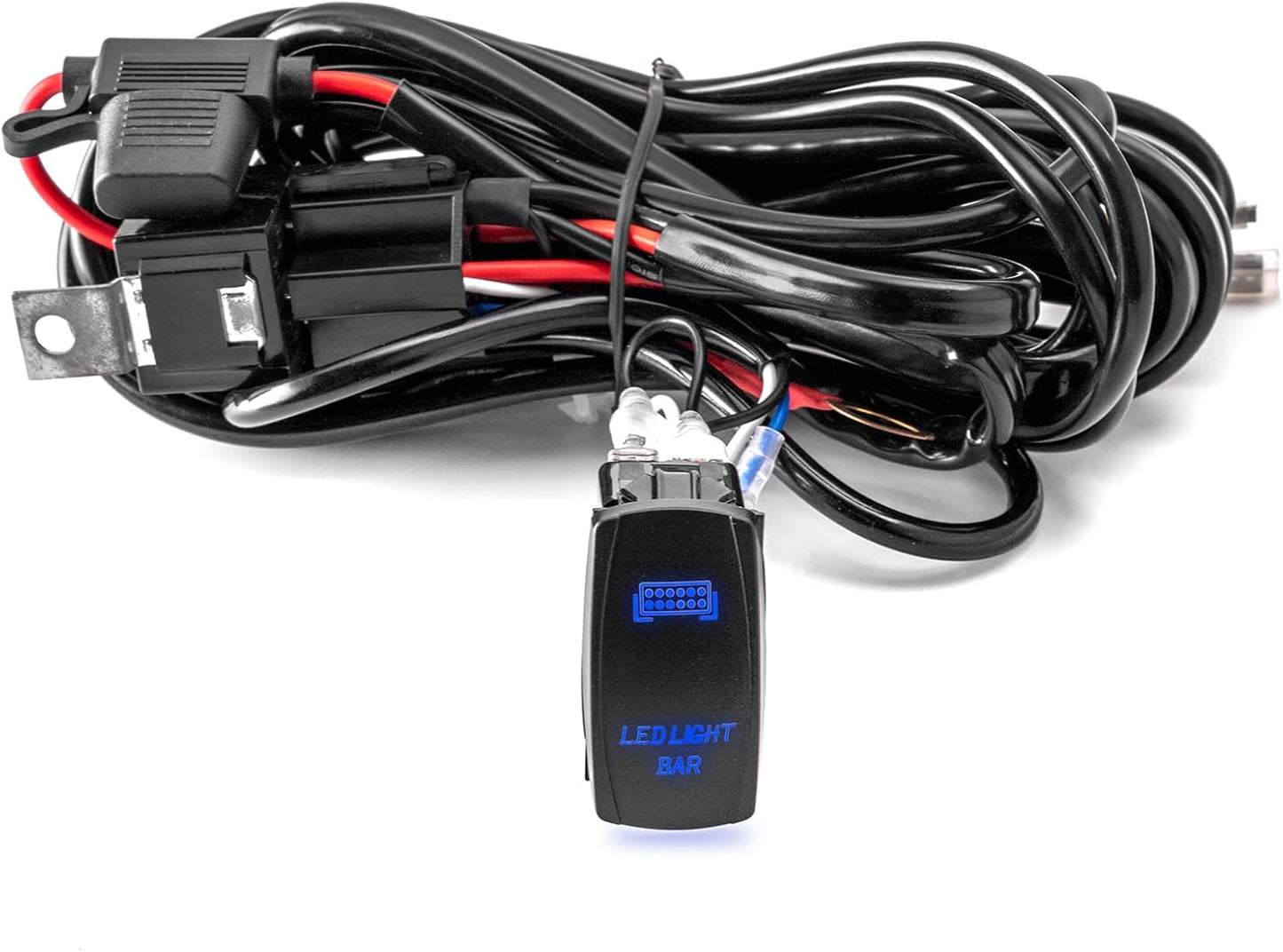 Kit arnés LED universal 40A 12V con interruptor fusible