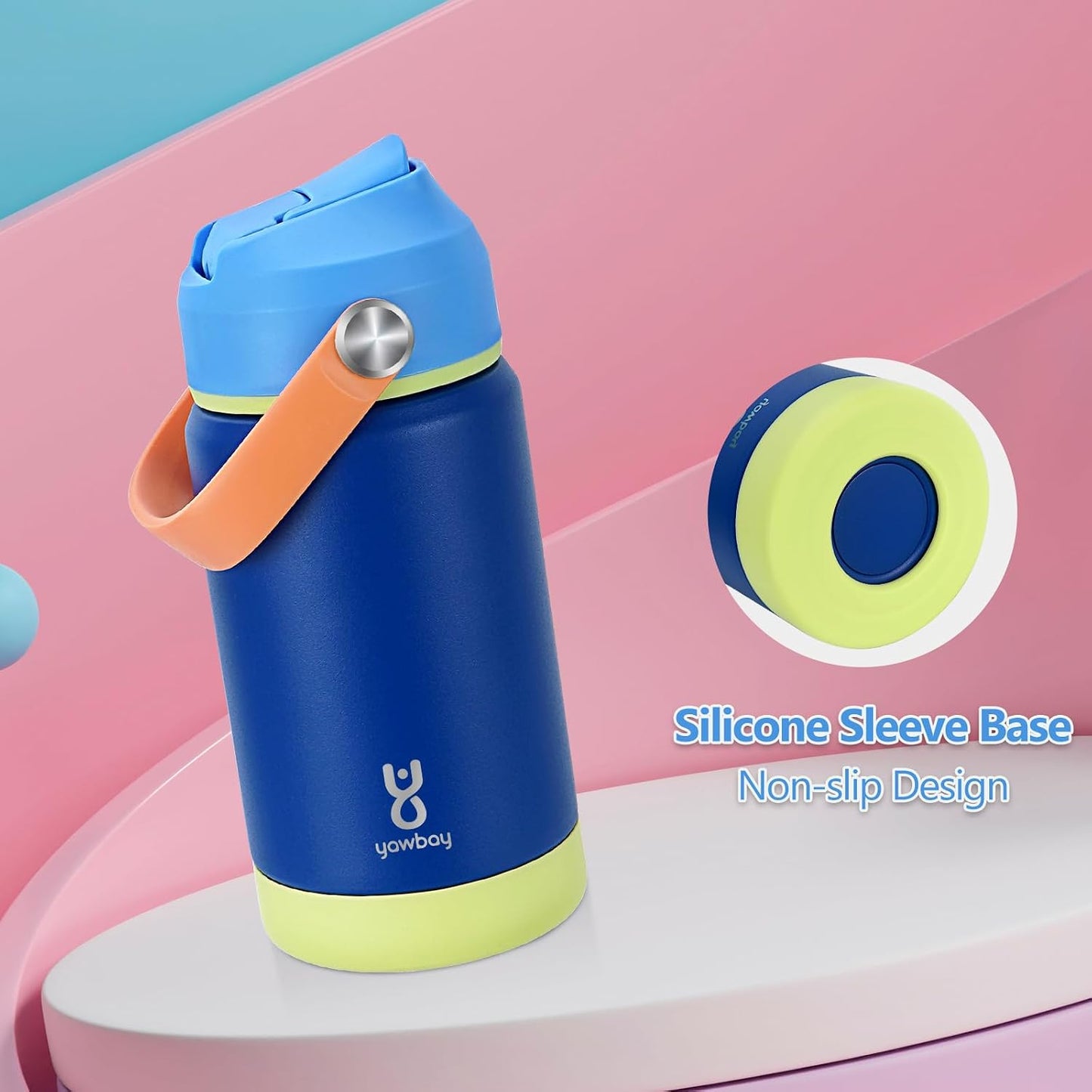 Botella agua aislada niños 12oz acero inox doble pared