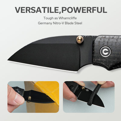 Cuchillo plegable edc wharncliffe 2.32pulg mango micarta