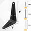 10 Pzas Soportes Esquina Metal Negro Estantes Colgantes