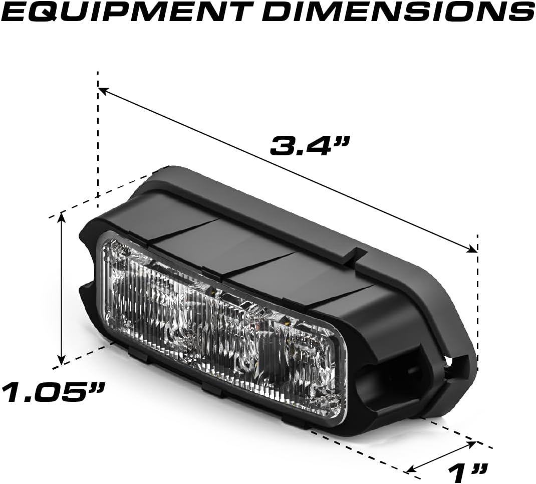 Lámpara LED superficie Quad Q3 Rojo/Azul/Blanco/Ámbar
