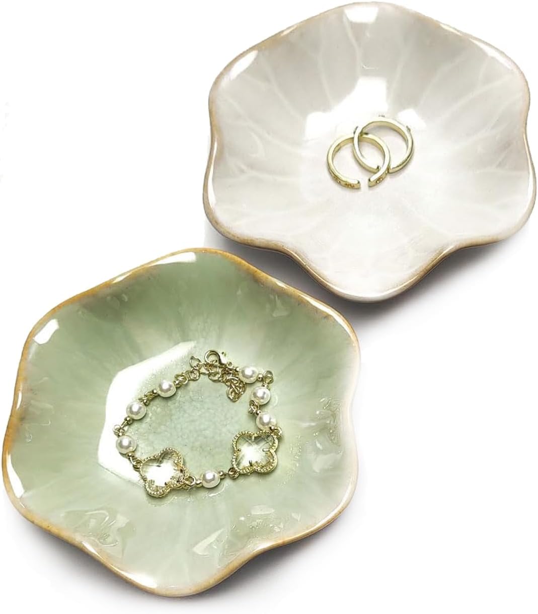 Bandeja cerámica para joyas y llaves decorativa
