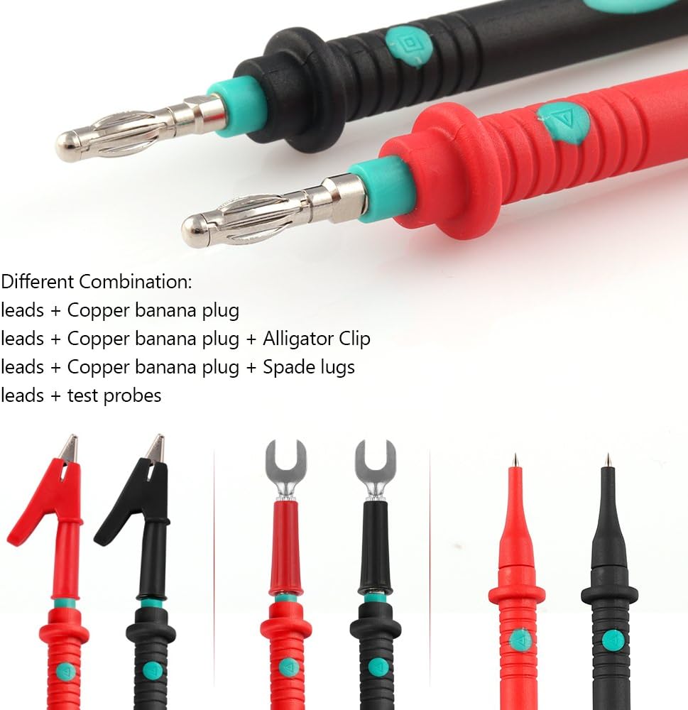 Kit 16 Pzas Cables Multímetro con Pinzas Cocodrilo