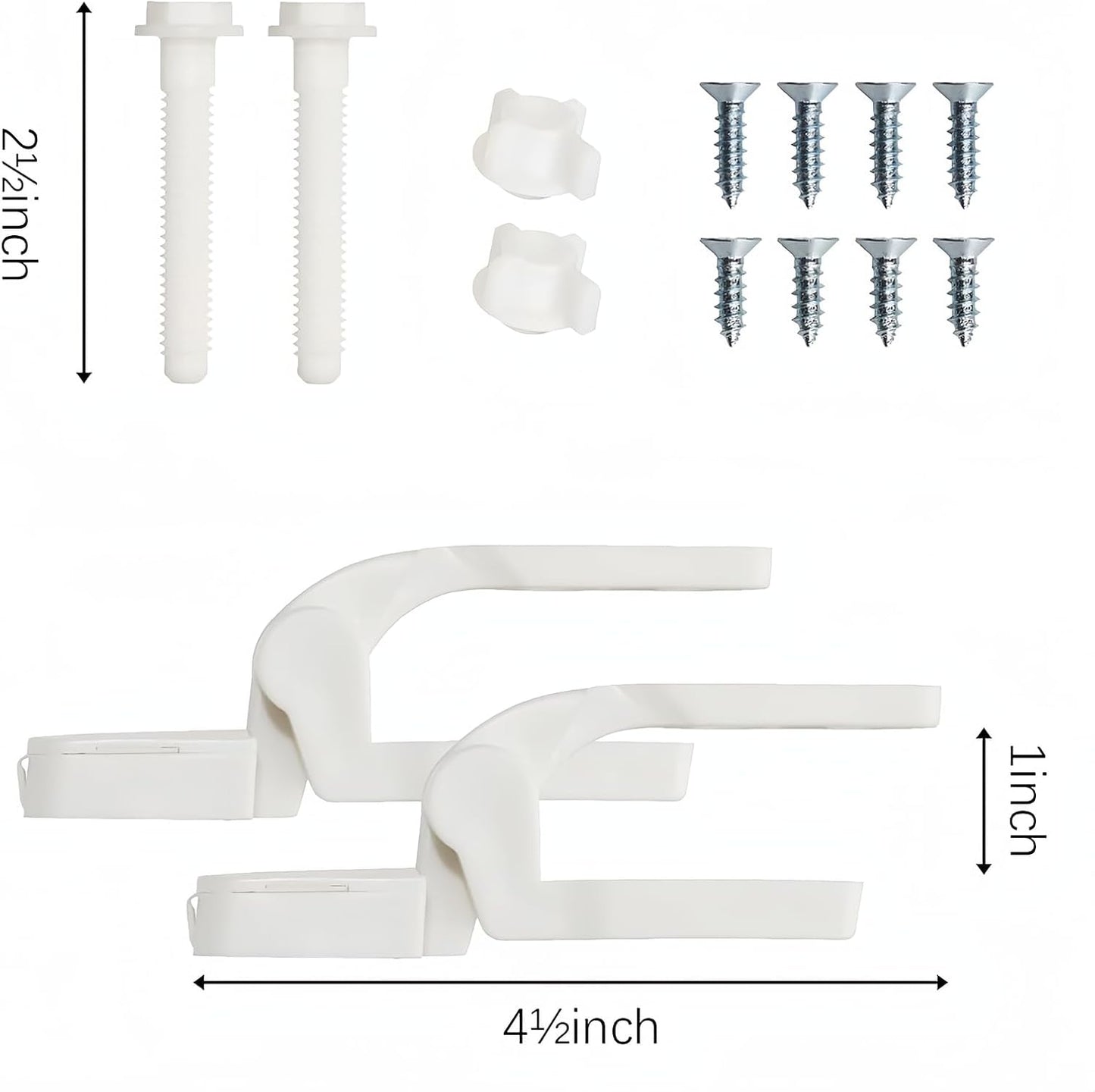 Bisagra asiento inodoro plástico blanco universal 2uds