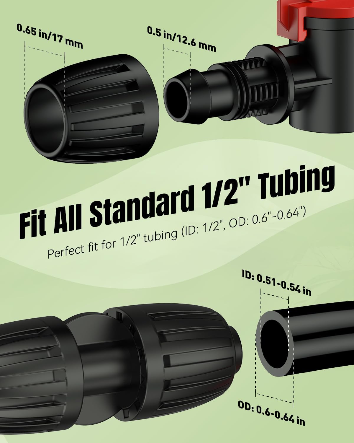 Kit 17 Pzas Riego Goteo Tubo 1/2pulg Conectores Cruces