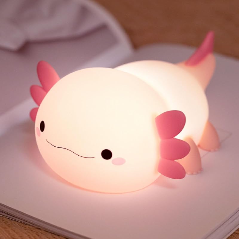 Luz nocturna axolotl silicona para bebé regulable