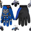 Guantes azules para niños ATV Quad Motocicleta Scooter