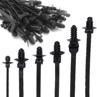 30 Bridas Nailon Negro Cremalleras Abeto Autobloqueo