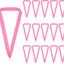 Cintas premio poliéster con clip 25 pzas color rosa