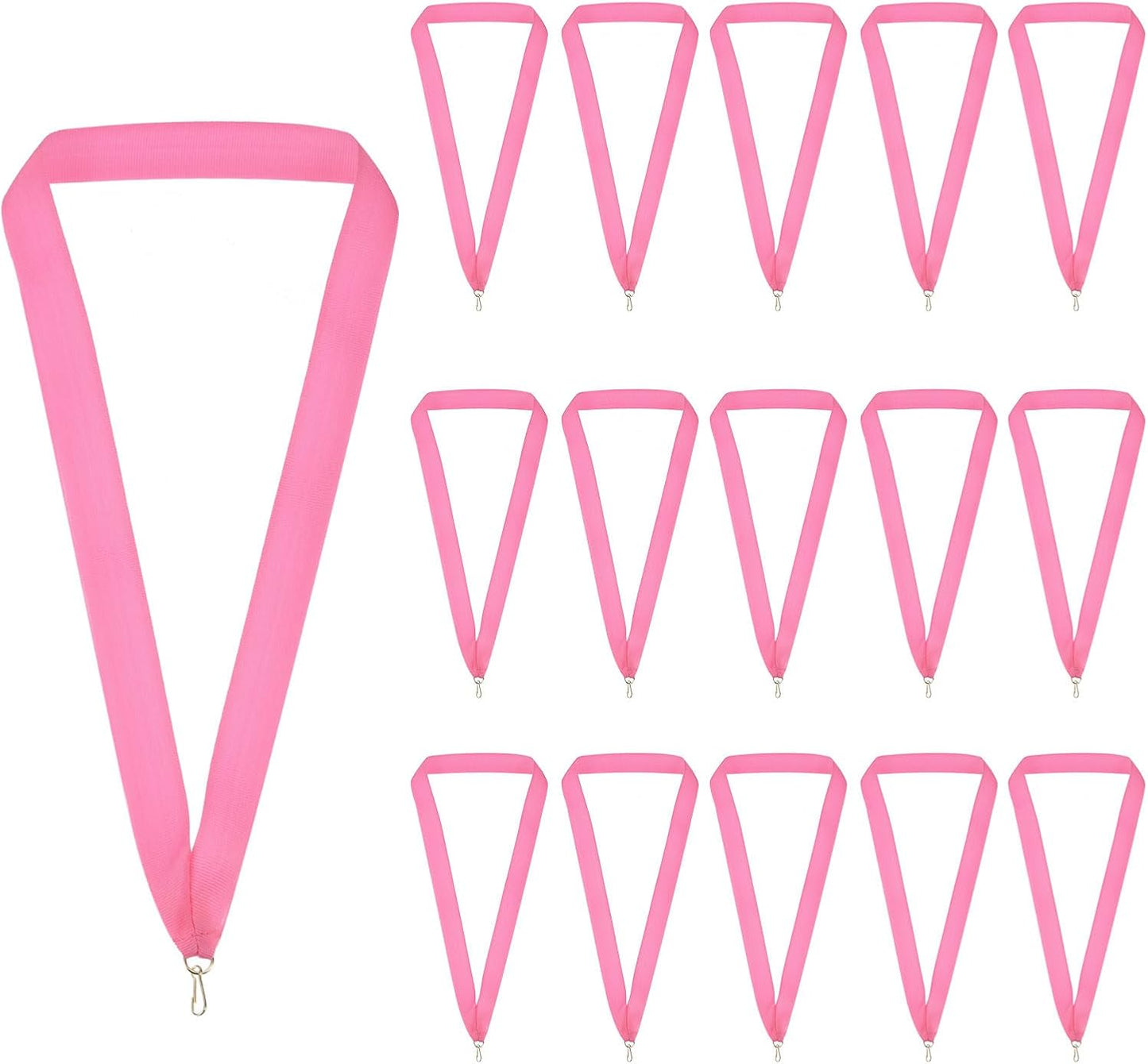 Cintas premio poliéster con clip 25 pzas color rosa