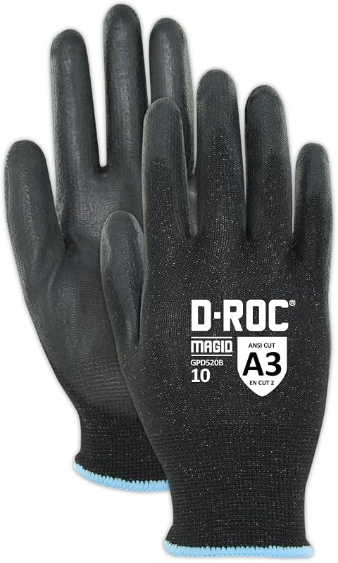 Guantes trabajo agarre seco revestimiento poliuretano