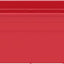 Caja plástico almacenamiento 24x6" color rojo set 10