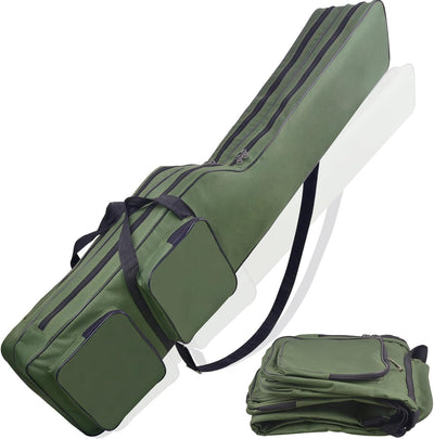 Bolsa caña pesca plegable 4.27ft gran capacidad