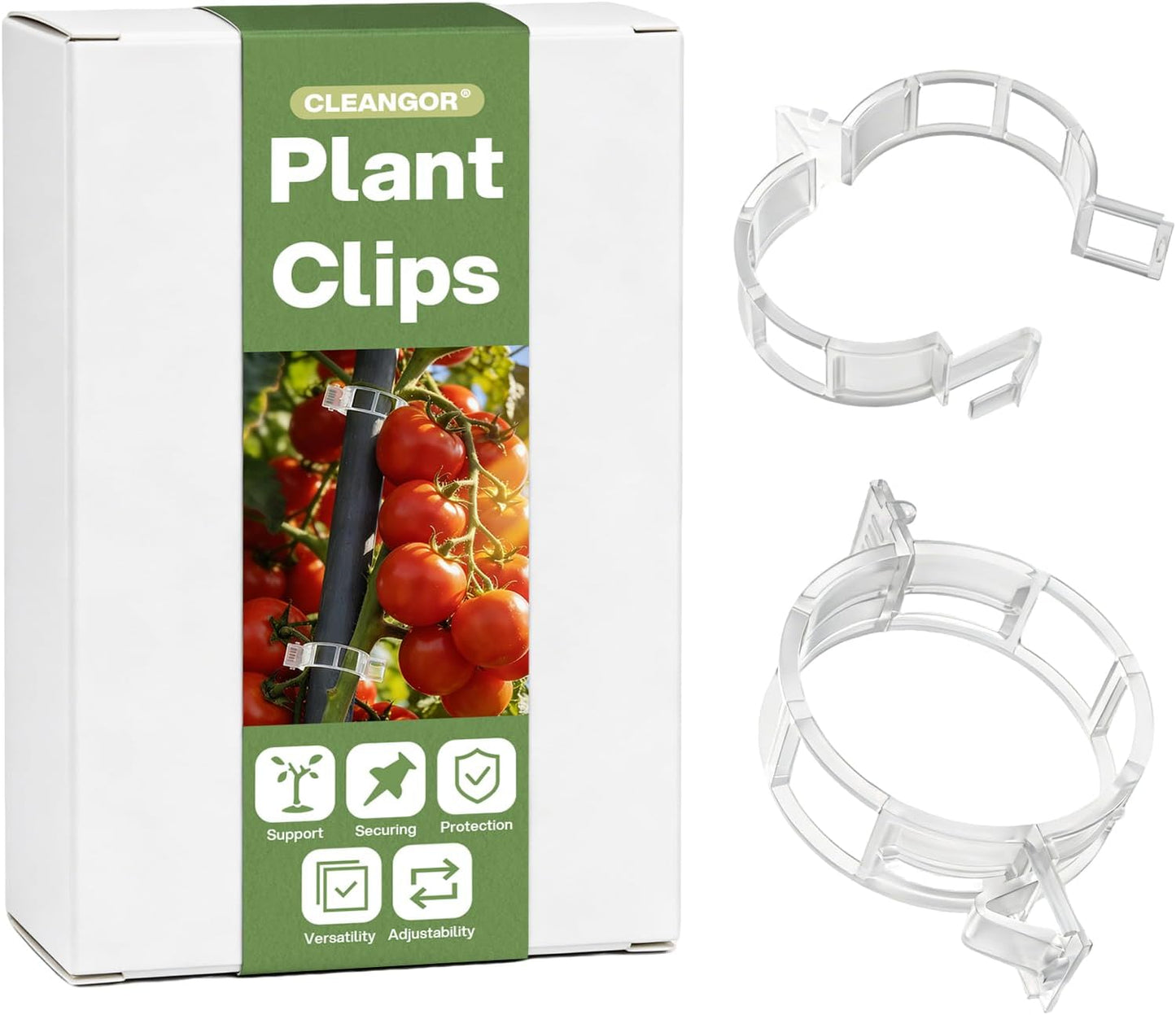 300 Clips Plástico Jardín para Tomates Pepinos Vides