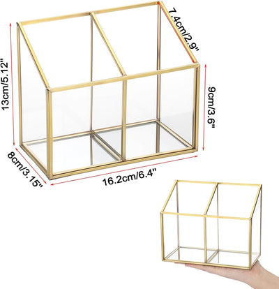 Soporte control remoto cristal con 2 compartimentos