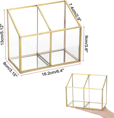 Soporte control remoto cristal con 2 compartimentos