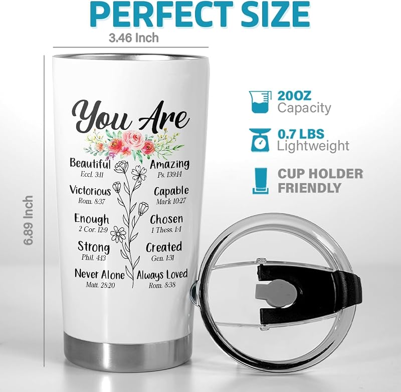 Vaso acero inox 20oz con afirmaciones positivas para mujer