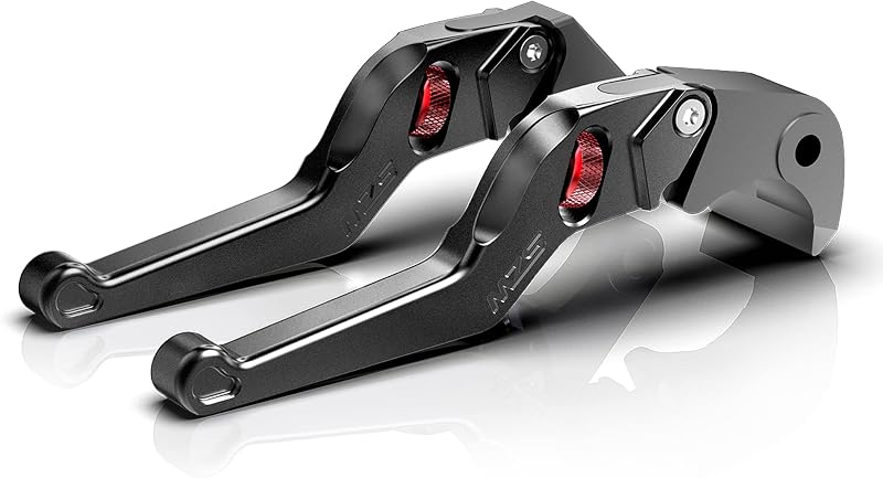 Palancas embrague freno motocicleta negras ajustables comp