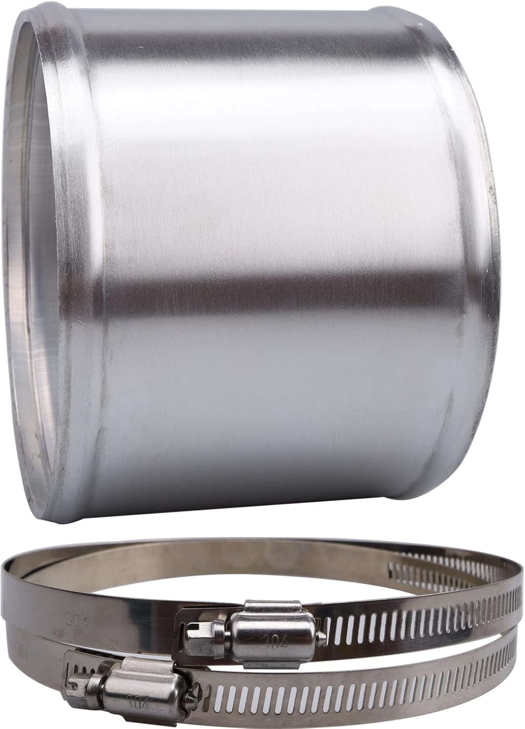 Junta manguera aluminio 5" con conector acero inox