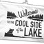 Bandera bienvenida lago 3x5ft ojales latón decoración