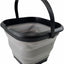 Cubo agua cuadrado plegable 8.5l 12.2" negra/aleación gris